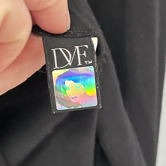 DVF Diane von Furstenberg Turtleneck Top Black Size Medium - Picture 5 of 10